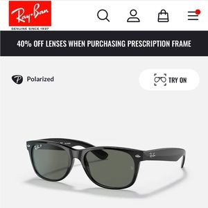 Ray-Ban RB2132 New Wayfarer Classic Sunglasses